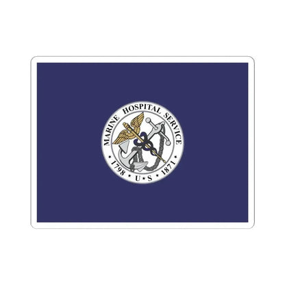 Flag of the United States Marine Hospital Service (United States) STICKER Vinyl Kiss-Cut Decal 6 Inch White - The Sticker Space