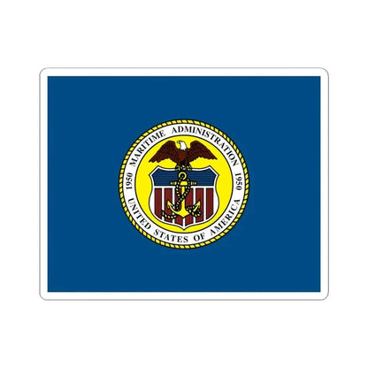 Flag of the United States Maritime Administration (United States) STICKER Vinyl Kiss-Cut Decal 6 Inch White - The Sticker Space