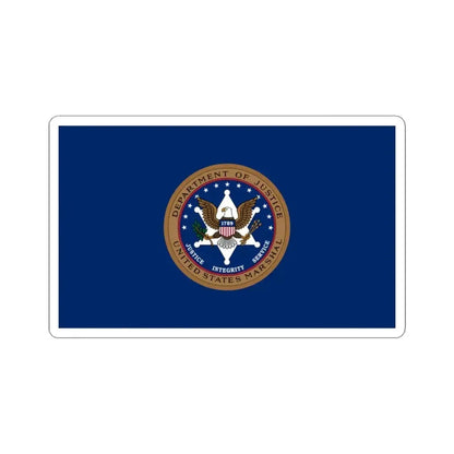 Flag of the United States Marshals Service (United States) STICKER Vinyl Kiss-Cut Decal 3 Inch White - The Sticker Space