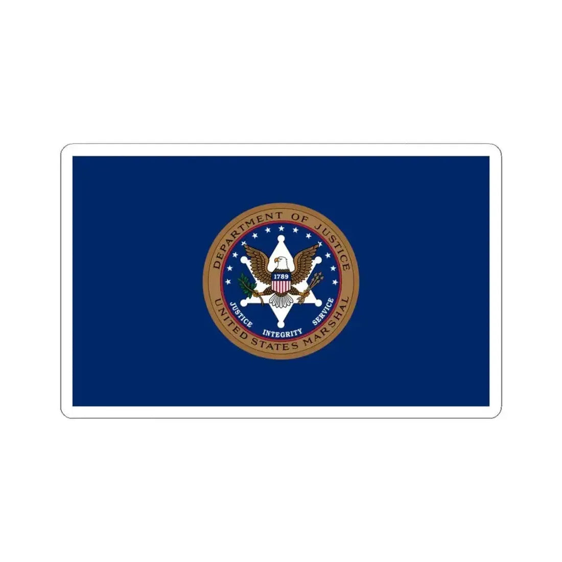 Flag of the United States Marshals Service (United States) STICKER Vinyl Kiss-Cut Decal 4 Inch White - The Sticker Space