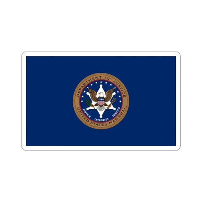 Flag of the United States Marshals Service (United States) STICKER Vinyl Kiss-Cut Decal 4 Inch White - The Sticker Space