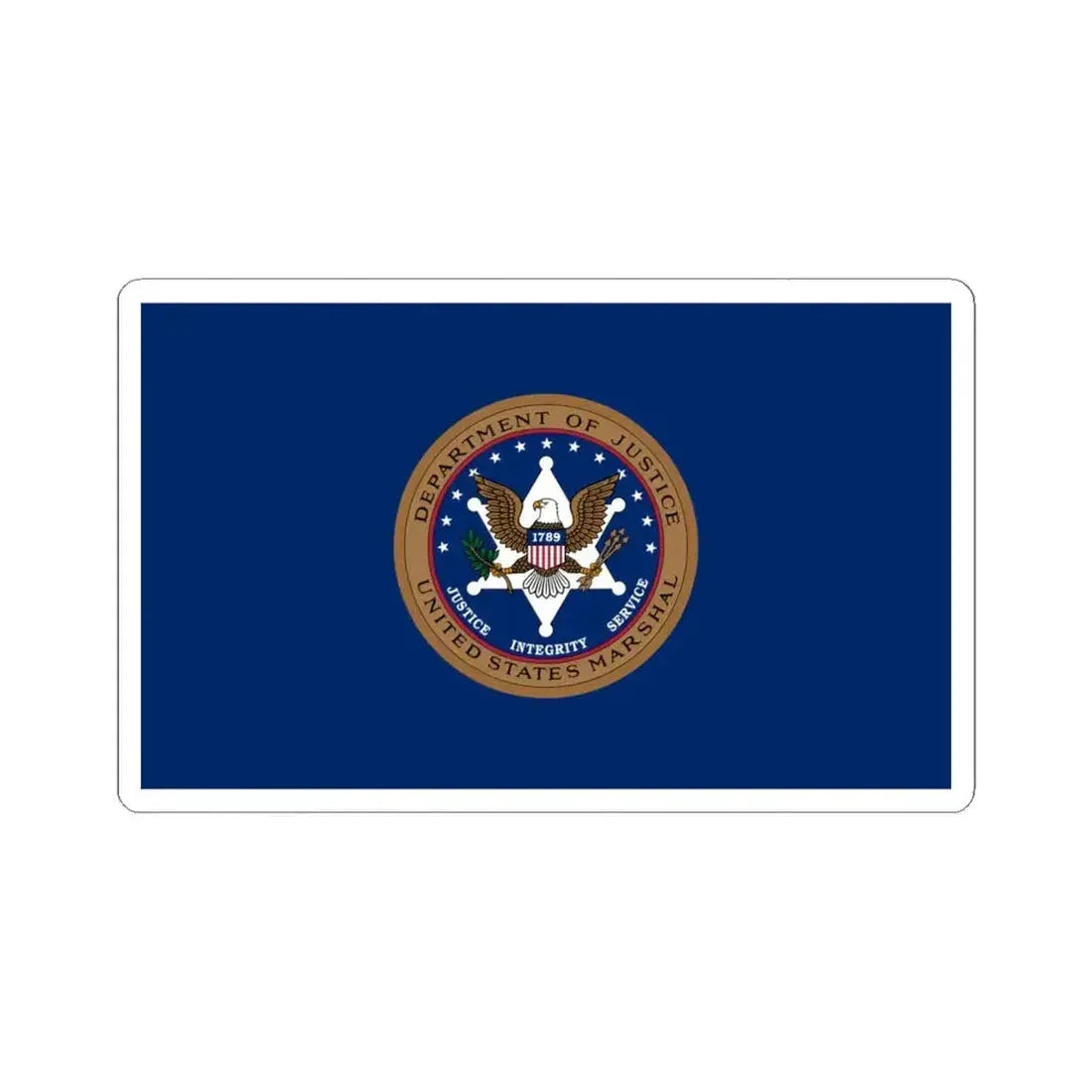 Flag of the United States Marshals Service (United States) STICKER Vinyl Kiss-Cut Decal 6 Inch White - The Sticker Space