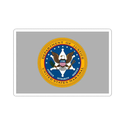 Flag of the United States Marshals Service variant (United States) STICKER Vinyl Kiss-Cut Decal 3 Inch White - The Sticker Space