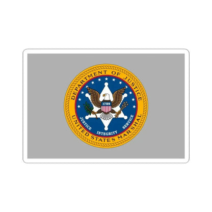 Flag of the United States Marshals Service variant (United States) STICKER Vinyl Kiss-Cut Decal 4 Inch White - The Sticker Space