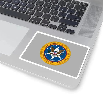 Flag of the United States Marshals Service variant (United States) STICKER Vinyl Kiss-Cut Decal - The Sticker Space