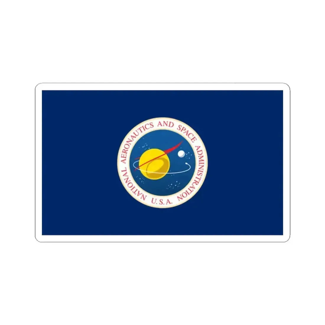 Flag of the United States National Aeronautics and Space Administration (United States) STICKER Vinyl Kiss-Cut Decal 2 Inch White - The Sticker Space