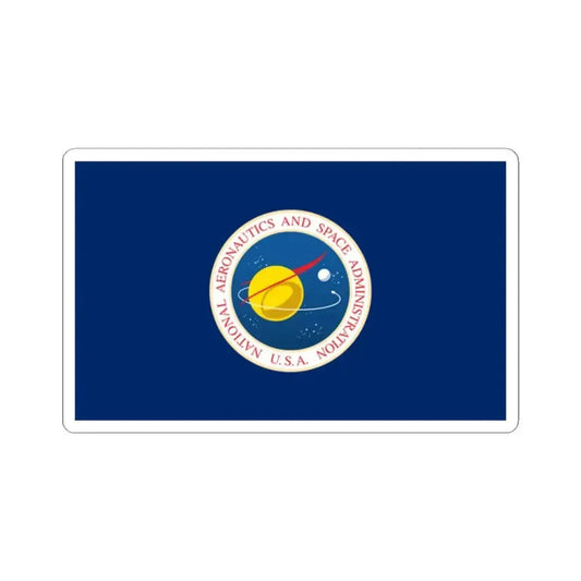 Flag of the United States National Aeronautics and Space Administration (United States) STICKER Vinyl Kiss-Cut Decal 2 Inch White - The Sticker Space