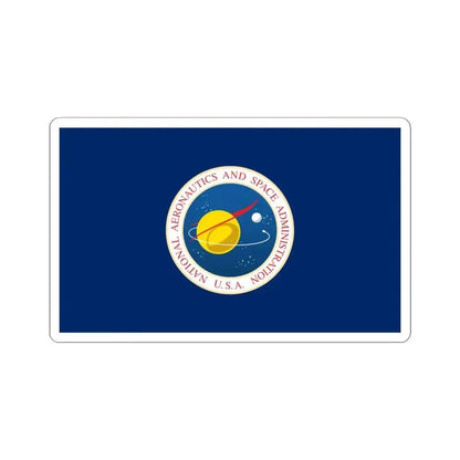 Flag of the United States National Aeronautics and Space Administration (United States) STICKER Vinyl Kiss-Cut Decal 4 Inch White - The Sticker Space