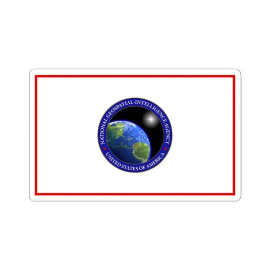 Flag of the United States National Geospatial-Intelligence Agency (United States) STICKER Vinyl Kiss-Cut Decal 2 Inch White - The Sticker Space