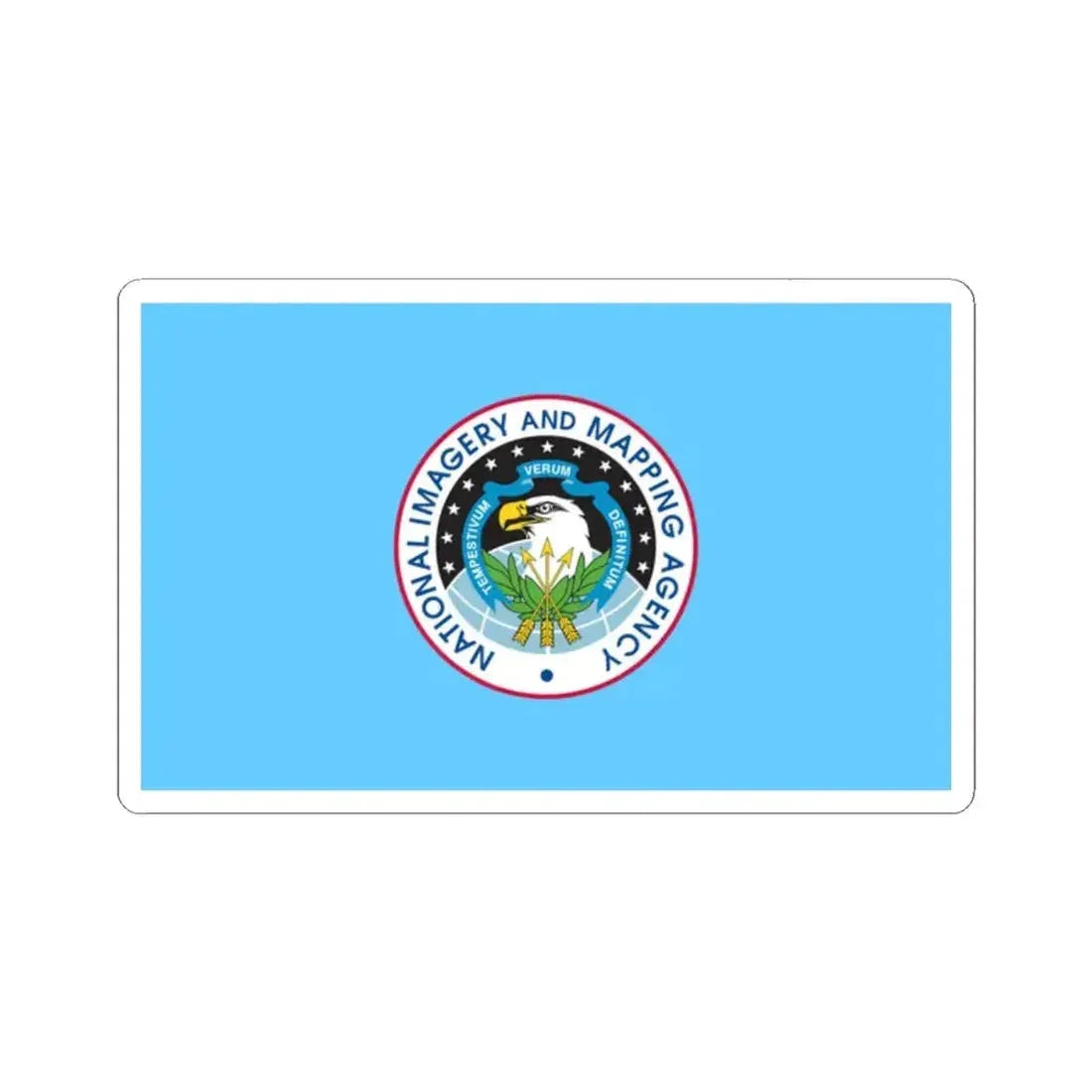 Flag of the United States National Imagery and Mapping Agency (United States) STICKER Vinyl Kiss-Cut Decal 2 Inch White - The Sticker Space