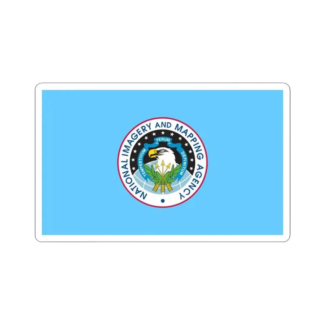 Flag of the United States National Imagery and Mapping Agency (United States) STICKER Vinyl Kiss-Cut Decal 3 Inch White - The Sticker Space