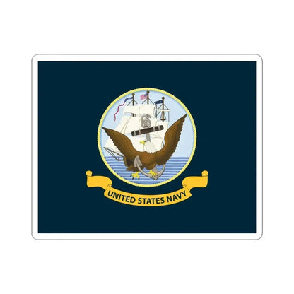 Flag of the United States Navy (United States) STICKER Vinyl Kiss-Cut Decal 4 Inch White - The Sticker Space