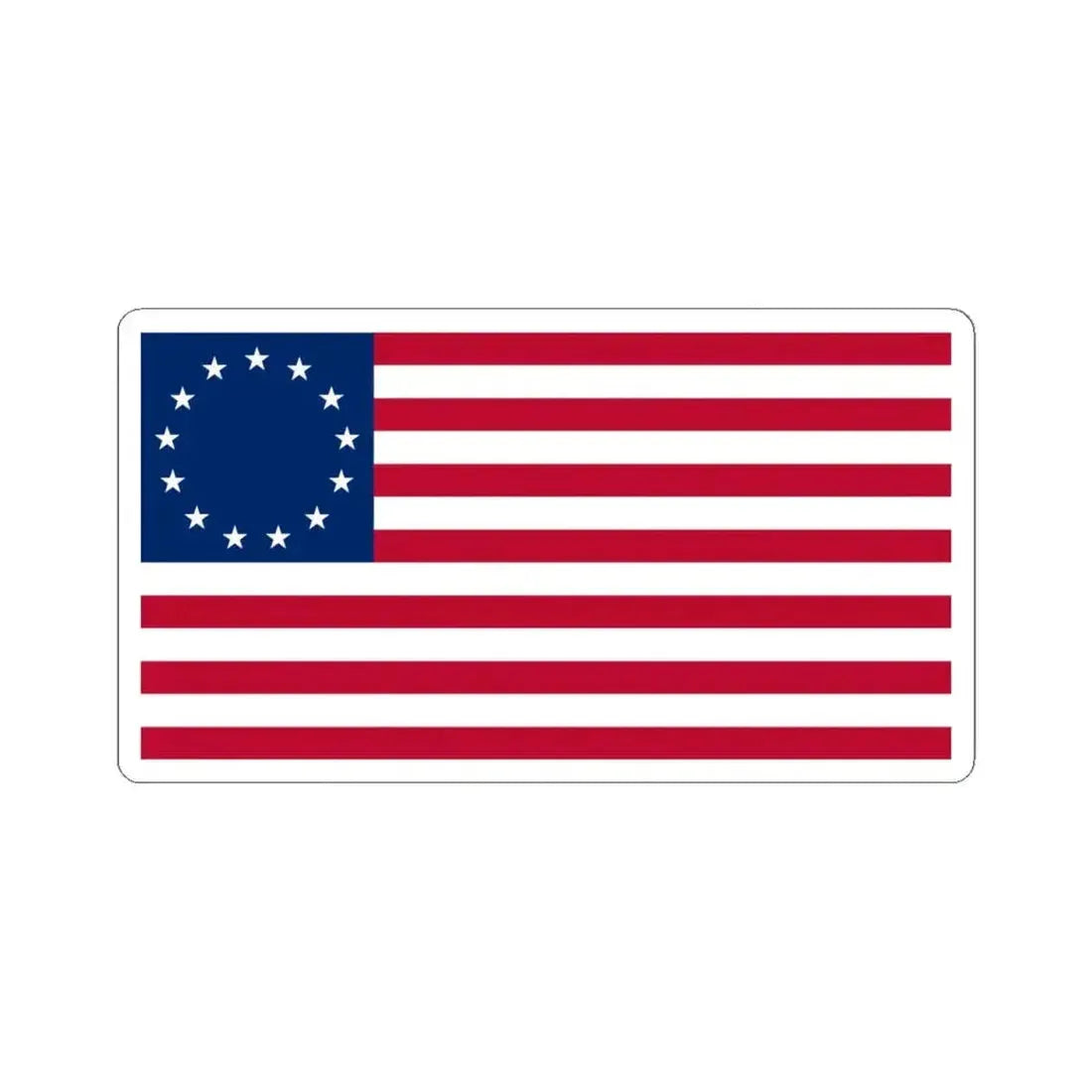 Flag of the United States of America 1777-1795 (United States) STICKER Vinyl Kiss-Cut Decal 6 Inch White - The Sticker Space