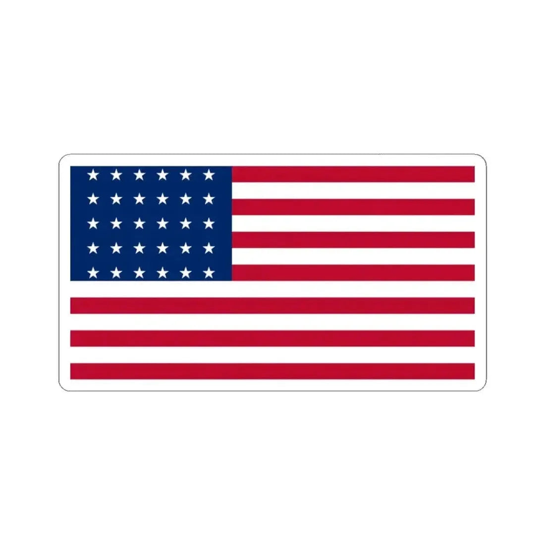 Flag of the United States of America 1848-1851 (United States) STICKER Vinyl Kiss-Cut Decal 3 Inch White - The Sticker Space