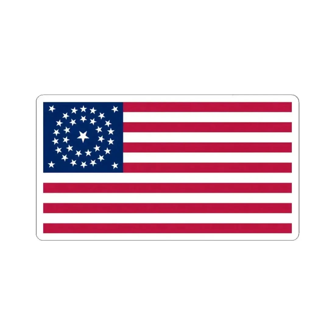 Flag of the United States of America 1861-1863 (United States) STICKER Vinyl Kiss-Cut Decal 3 Inch White - The Sticker Space