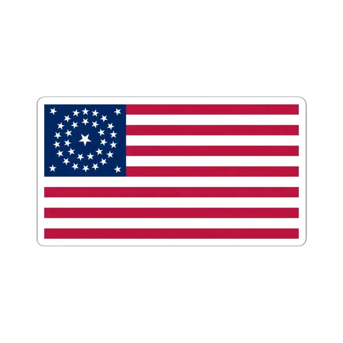 Flag of the United States of America 1861-1863 (United States) STICKER Vinyl Kiss-Cut Decal 4 Inch White - The Sticker Space