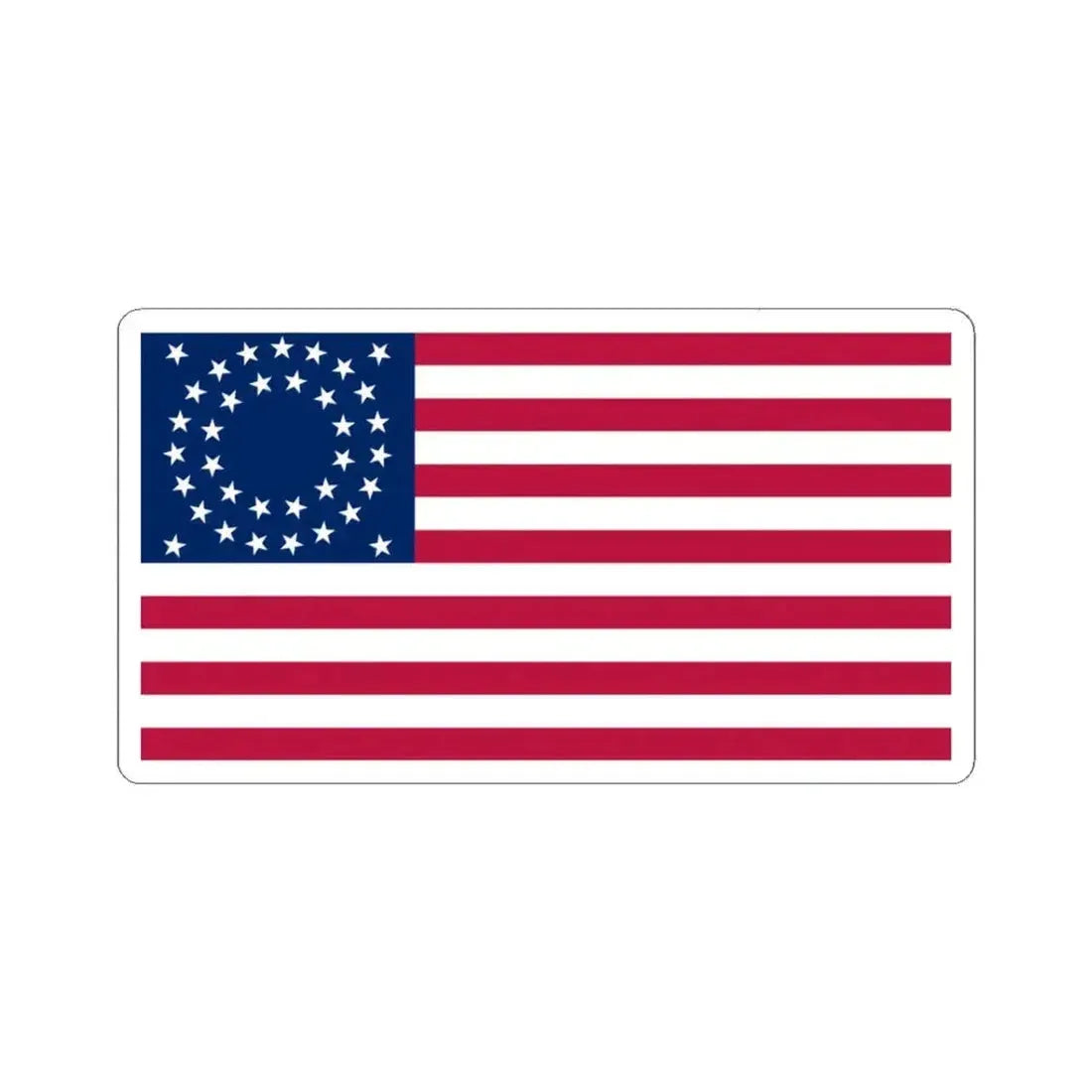 Flag of the United States of America 1863-1865 (United States) STICKER Vinyl Kiss-Cut Decal 3 Inch White - The Sticker Space