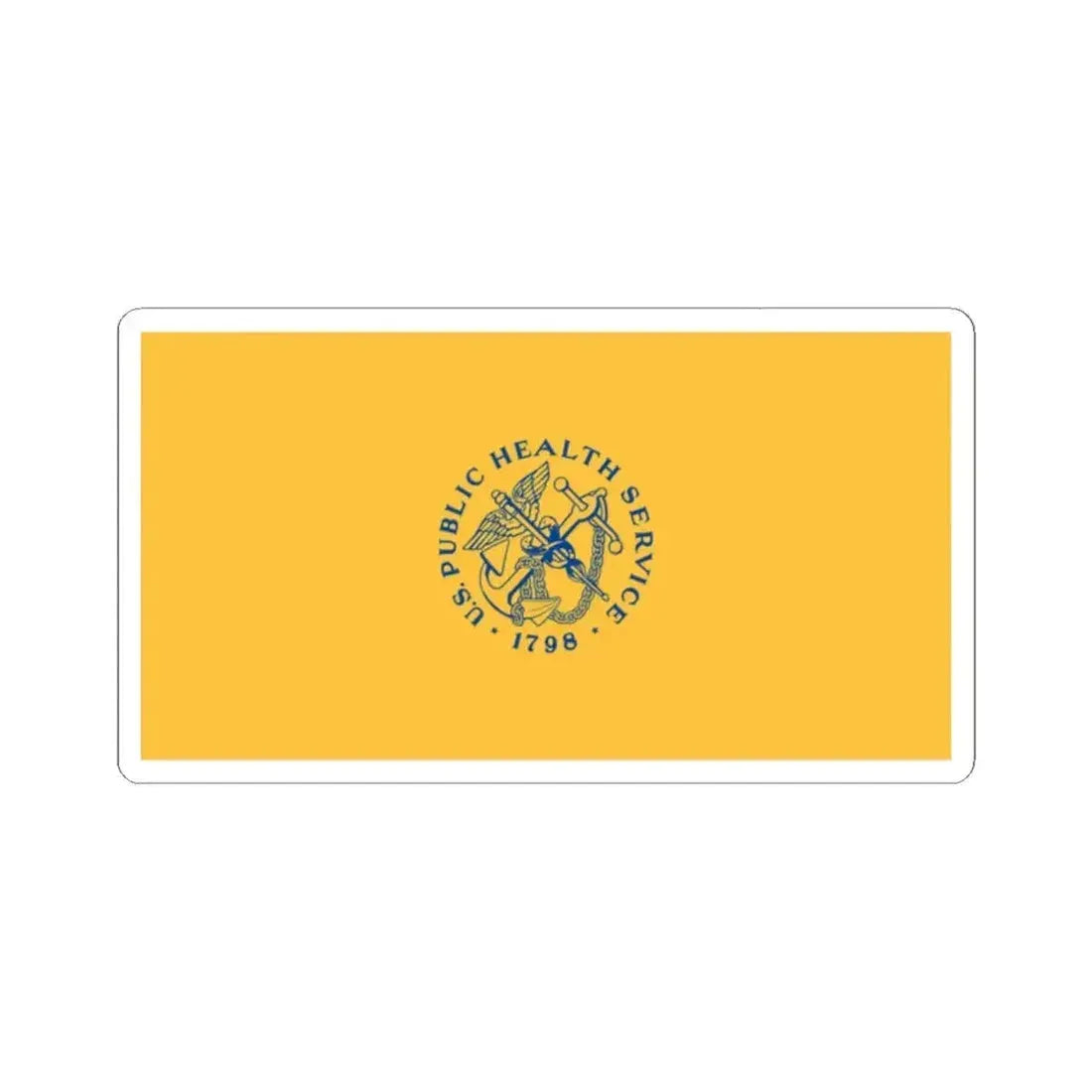 Flag of the United States Public Health Service (United States) STICKER Vinyl Kiss-Cut Decal 2 Inch White - The Sticker Space