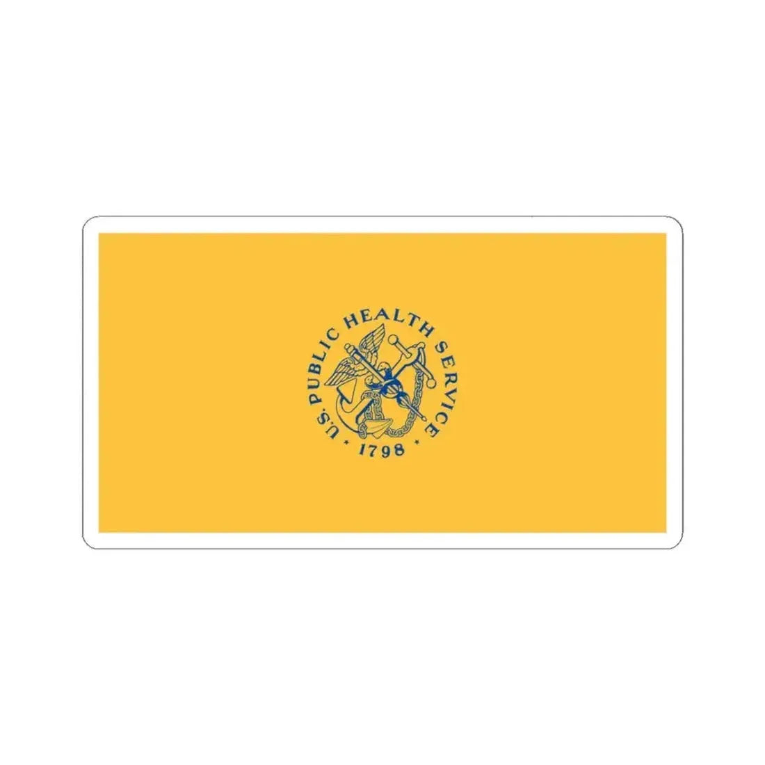 Flag of the United States Public Health Service (United States) STICKER Vinyl Kiss-Cut Decal 3 Inch White - The Sticker Space