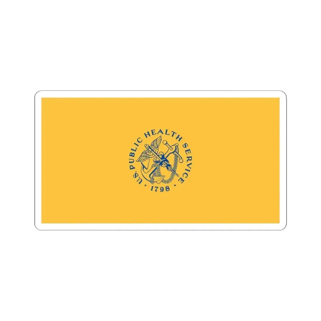 Flag of the United States Public Health Service (United States) STICKER Vinyl Kiss-Cut Decal 4 Inch White - The Sticker Space