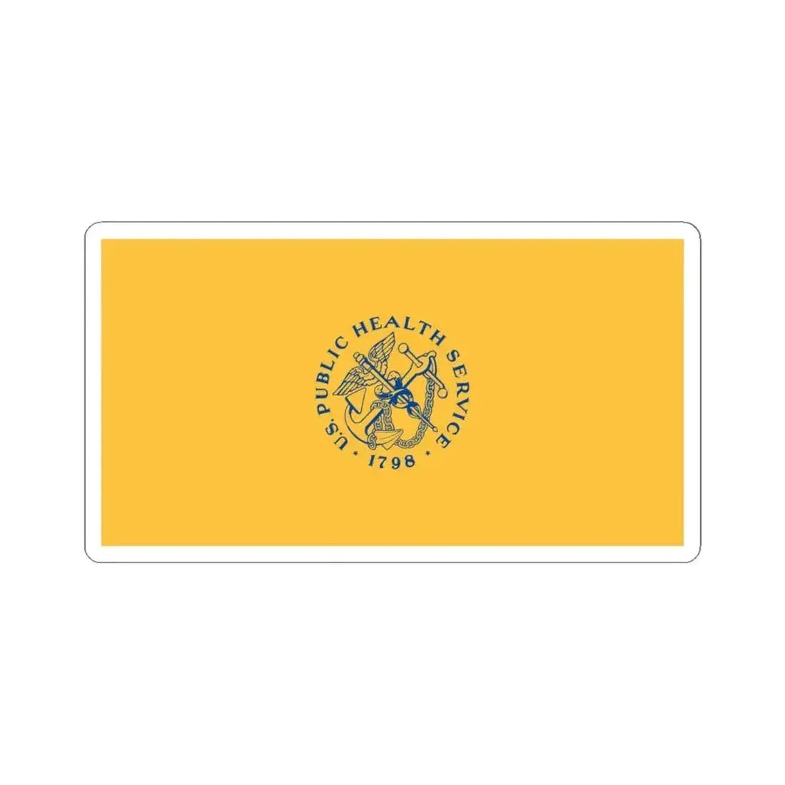 Flag of the United States Public Health Service (United States) STICKER Vinyl Kiss-Cut Decal 6 Inch White - The Sticker Space
