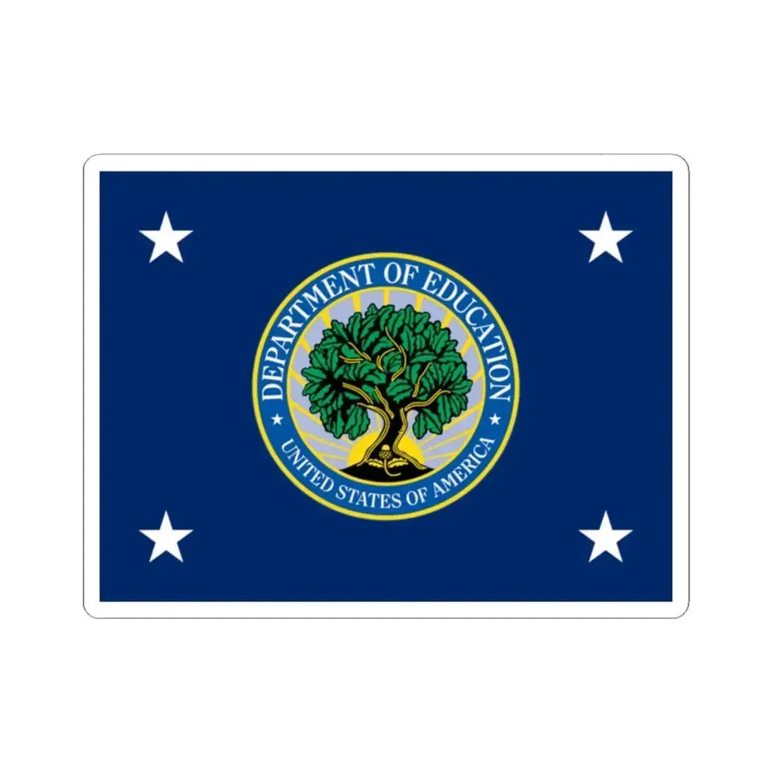 Flag of the United States Secretary of Education (United States) STICKER Vinyl Kiss-Cut Decal 2 Inch White - The Sticker Space