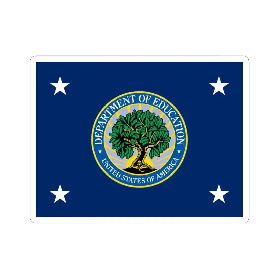 Flag of the United States Secretary of Education (United States) STICKER Vinyl Kiss-Cut Decal 3 Inch White - The Sticker Space