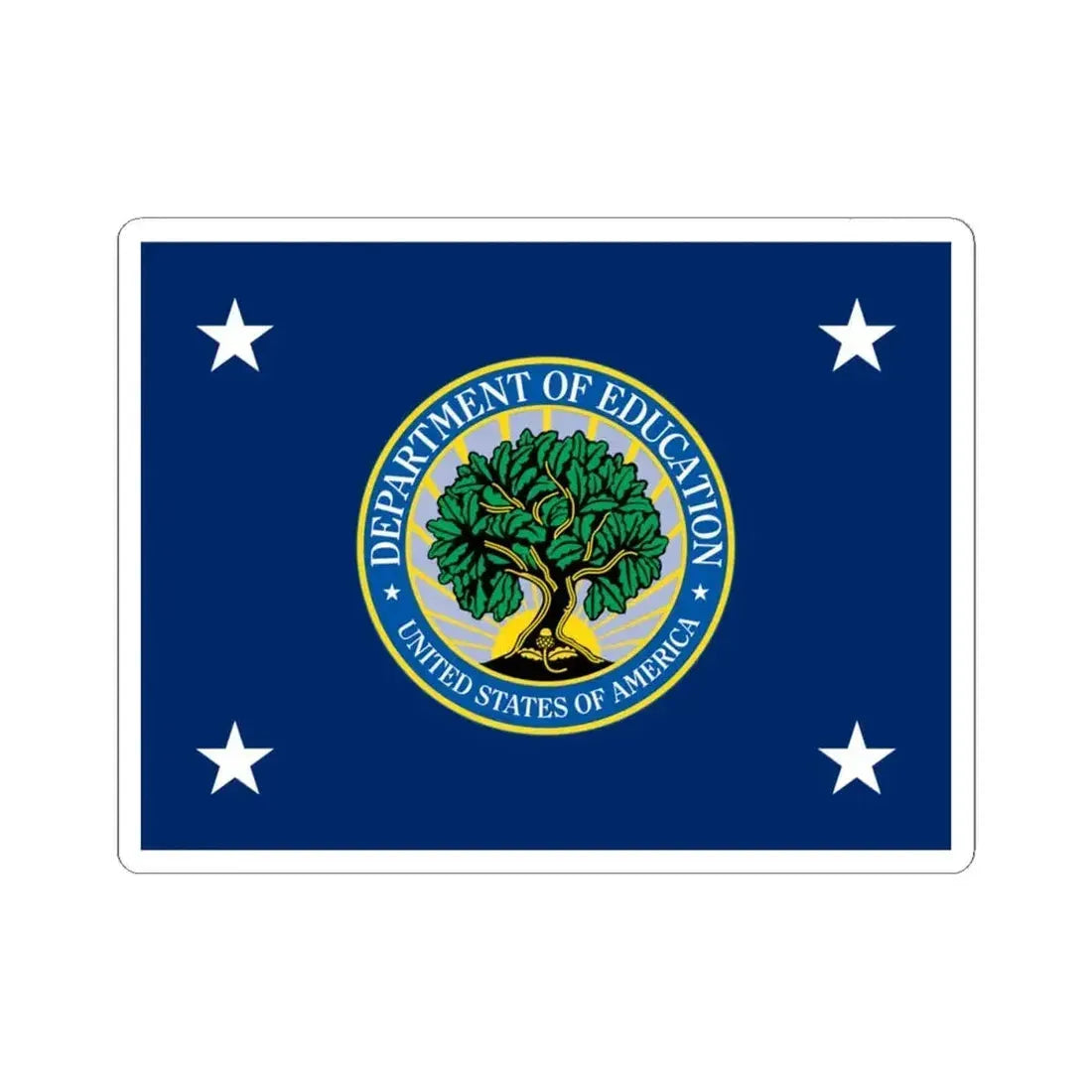 Flag of the United States Secretary of Education (United States) STICKER Vinyl Kiss-Cut Decal 4 Inch White - The Sticker Space