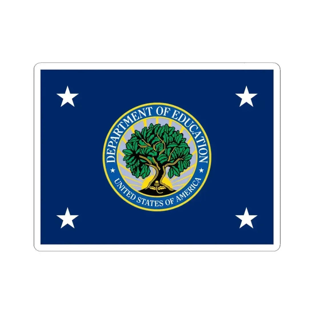 Flag of the United States Secretary of Education (United States) STICKER Vinyl Kiss-Cut Decal 6 Inch White - The Sticker Space