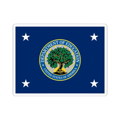 Flag of the United States Secretary of Education (United States) STICKER Vinyl Kiss-Cut Decal 6 Inch White - The Sticker Space