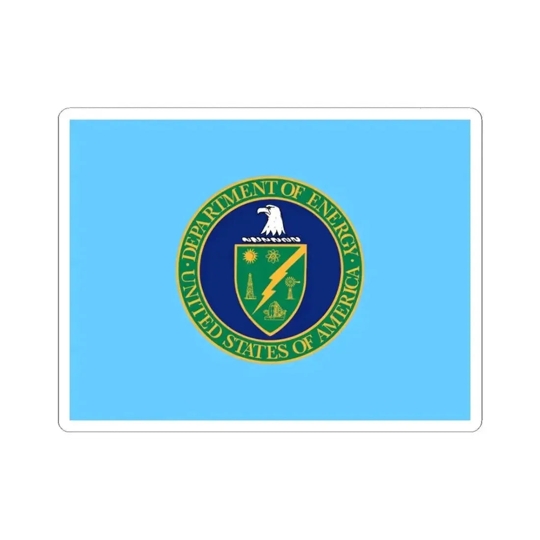 Flag of the United States Secretary of Energy (United States) STICKER Vinyl Kiss-Cut Decal 3 Inch White - The Sticker Space