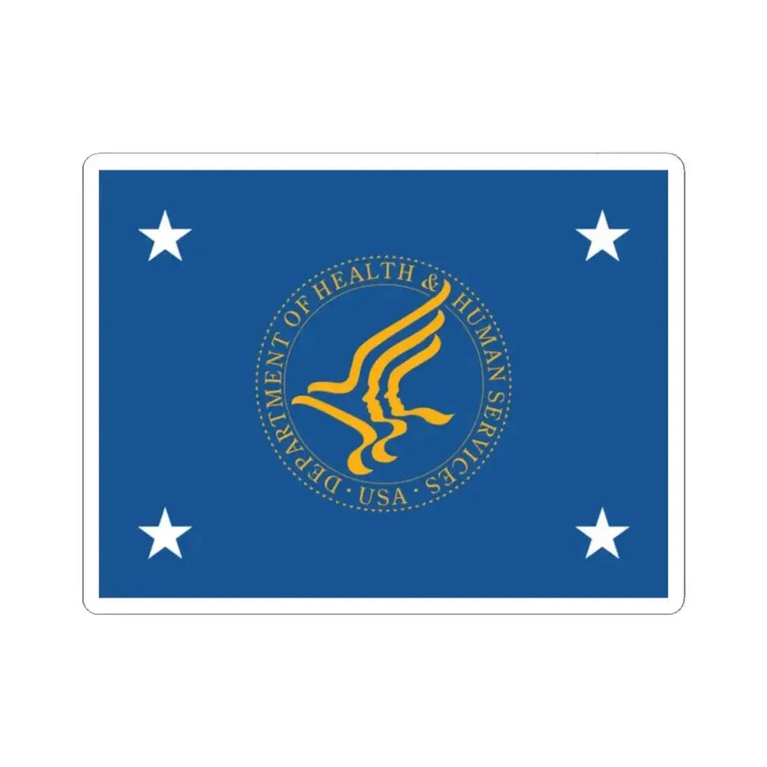 Flag of the United States Secretary of Health and Human Services (United States) STICKER Vinyl Kiss-Cut Decal 2 Inch White - The Sticker Space