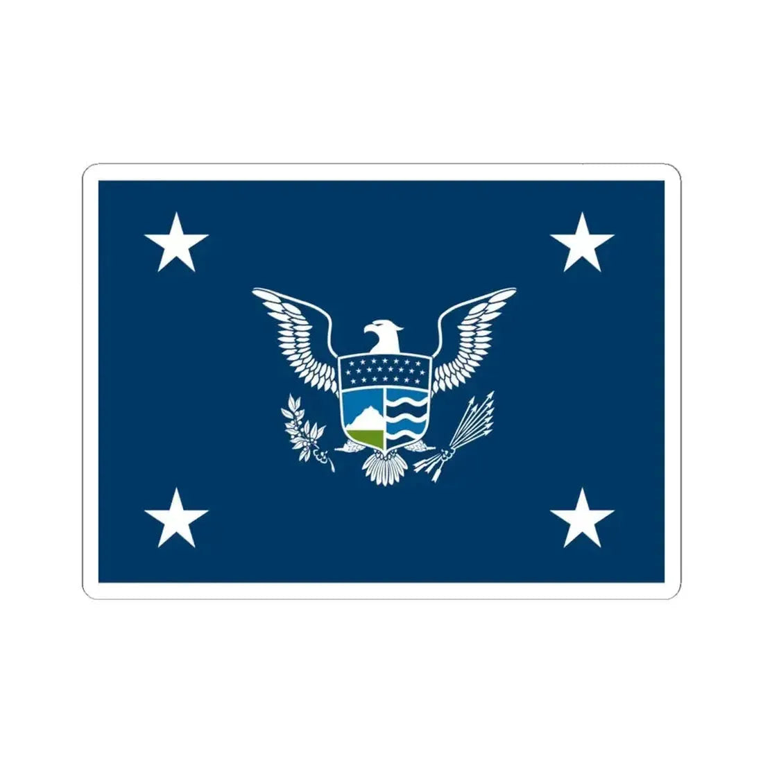 Flag of the United States Secretary of Homeland Security (United States) STICKER Vinyl Kiss-Cut Decal 6 Inch White - The Sticker Space