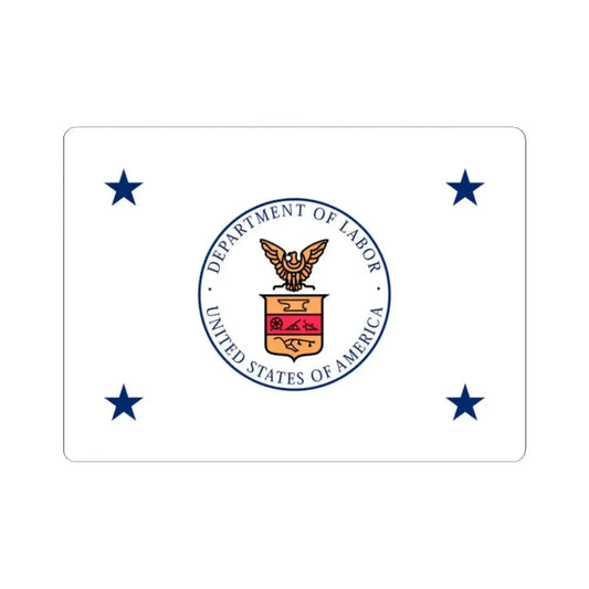 Flag of the United States Secretary of Labor 1915-1960 (United States) STICKER Vinyl Kiss-Cut Decal 2 Inch White - The Sticker Space