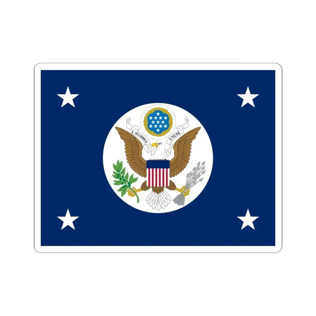 Flag of the United States Secretary of State (United States) STICKER Vinyl Kiss-Cut Decal 6 Inch White - The Sticker Space