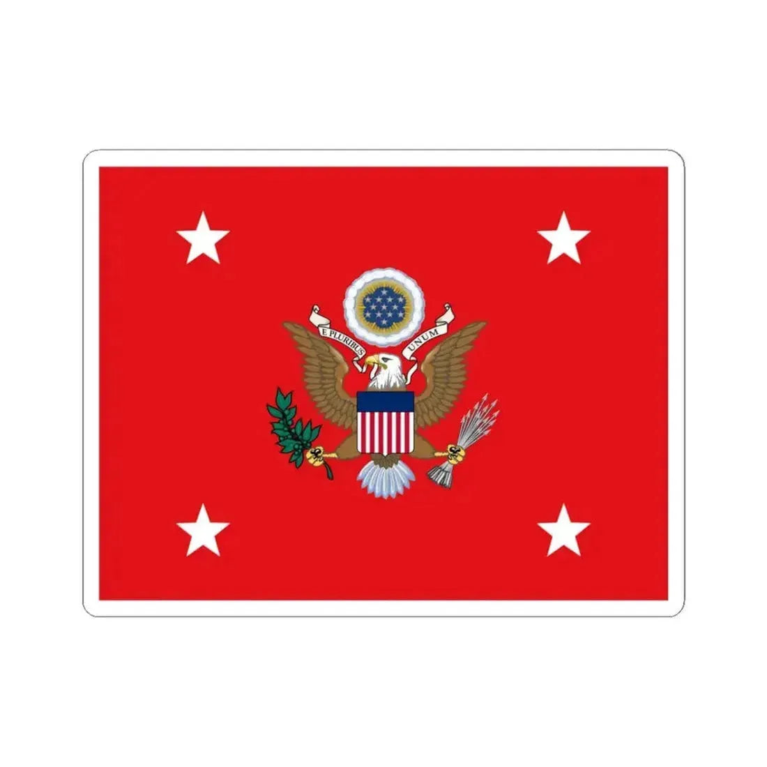 Flag of the United States Secretary of the Army (United States) STICKER Vinyl Kiss-Cut Decal 3 Inch White - The Sticker Space