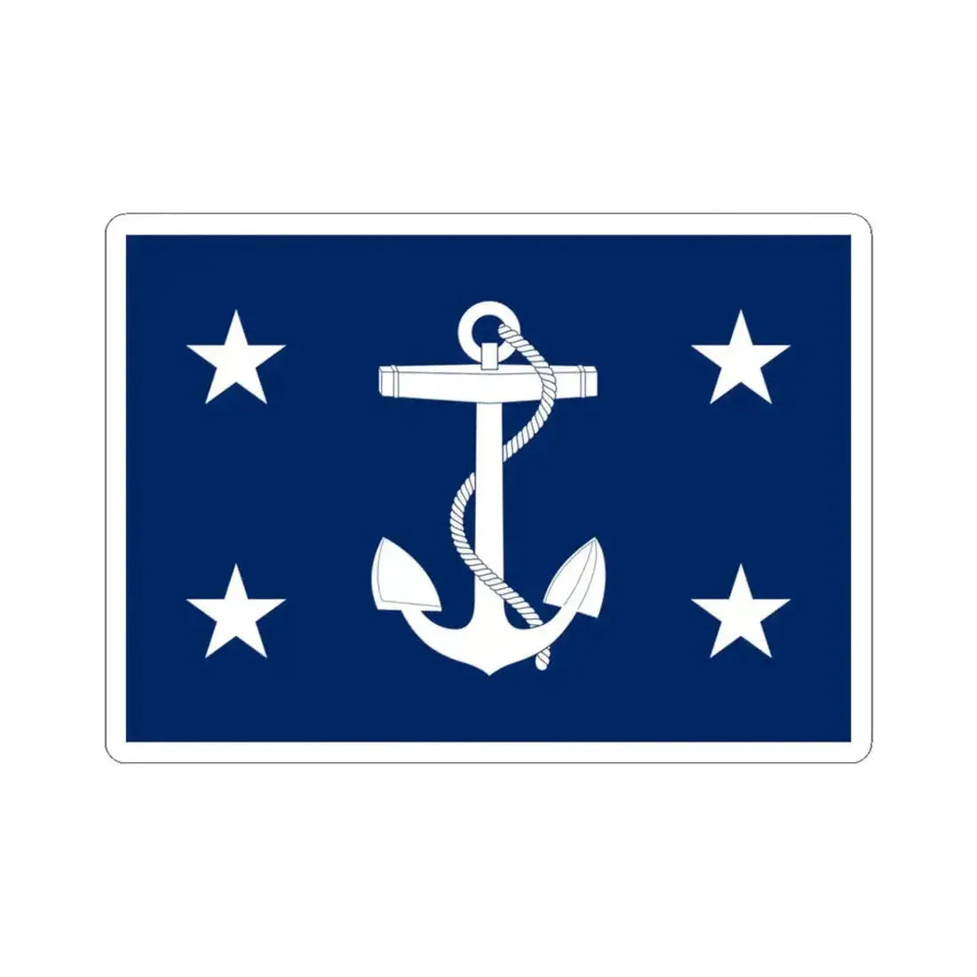 Flag of the United States Secretary of the Navy (United States) STICKER Vinyl Kiss-Cut Decal 3 Inch White - The Sticker Space