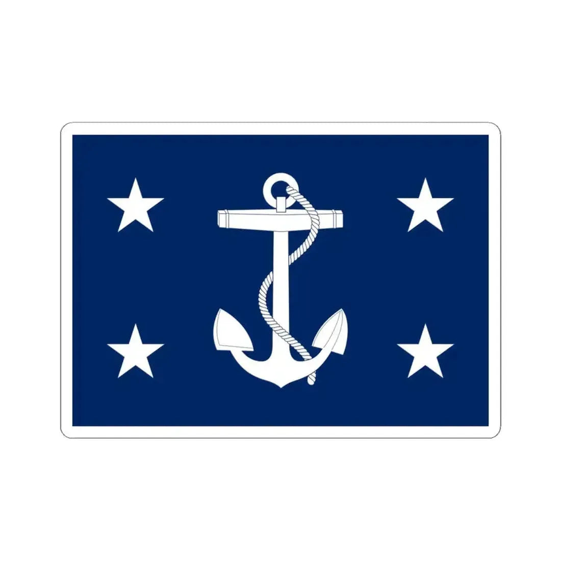 Flag of the United States Secretary of the Navy (United States) STICKER Vinyl Kiss-Cut Decal 4 Inch White - The Sticker Space
