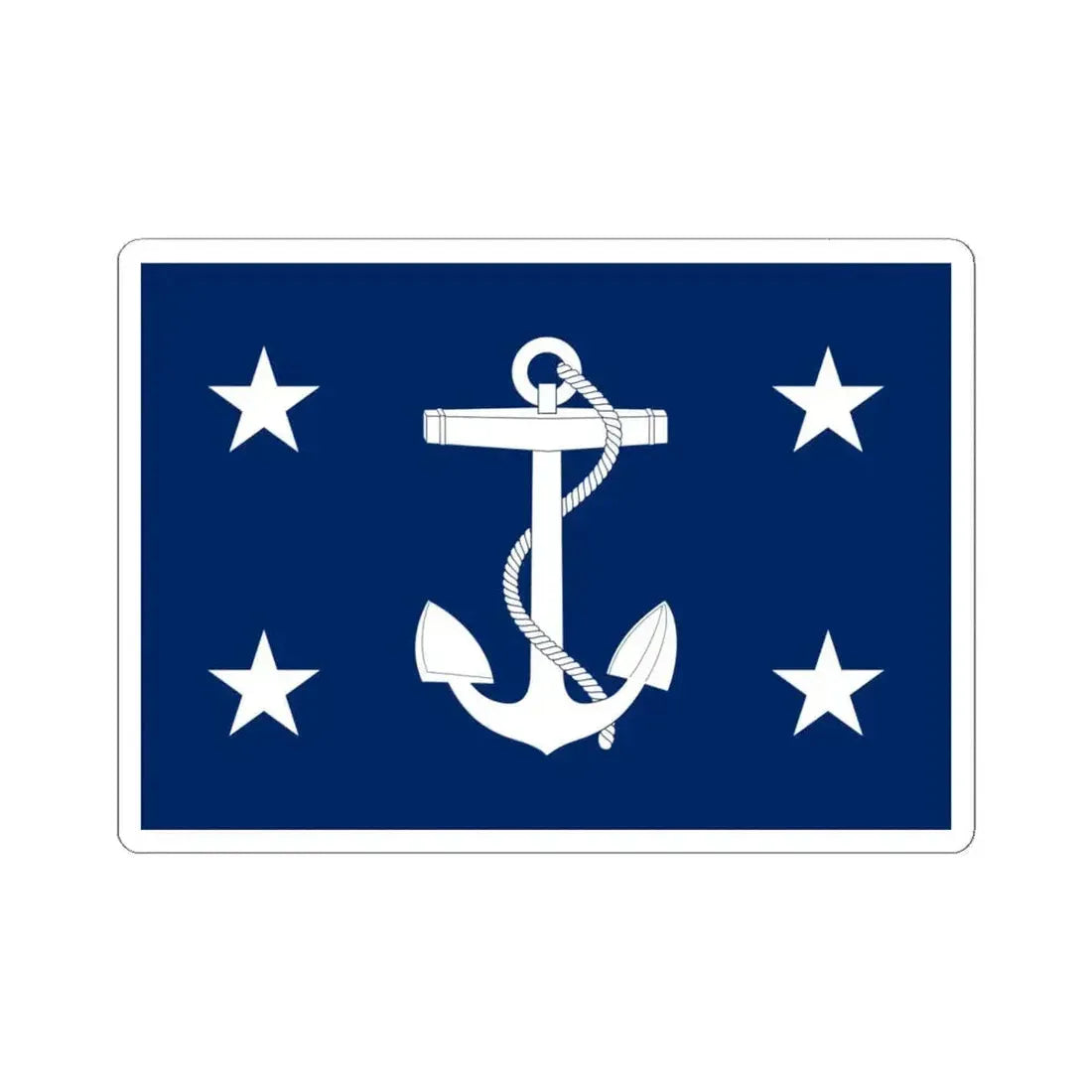 Flag of the United States Secretary of the Navy (United States) STICKER Vinyl Kiss-Cut Decal 6 Inch White - The Sticker Space