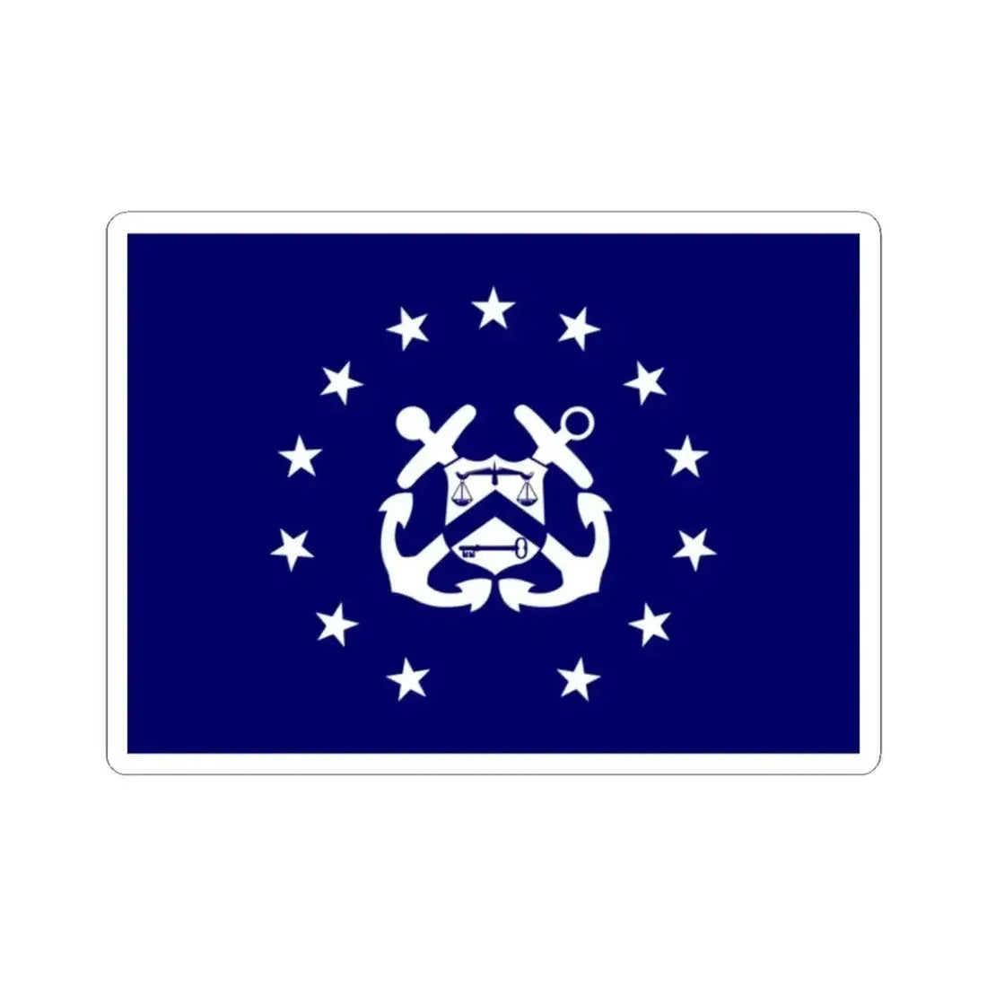 Flag of the United States Secretary of the Treasury (United States) STICKER Vinyl Kiss-Cut Decal 2 Inch White - The Sticker Space