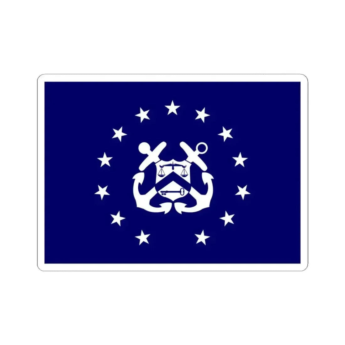 Flag of the United States Secretary of the Treasury (United States) STICKER Vinyl Kiss-Cut Decal 3 Inch White - The Sticker Space