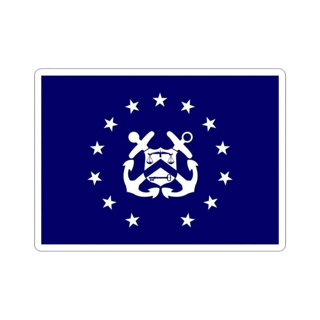 Flag of the United States Secretary of the Treasury (United States) STICKER Vinyl Kiss-Cut Decal 4 Inch White - The Sticker Space