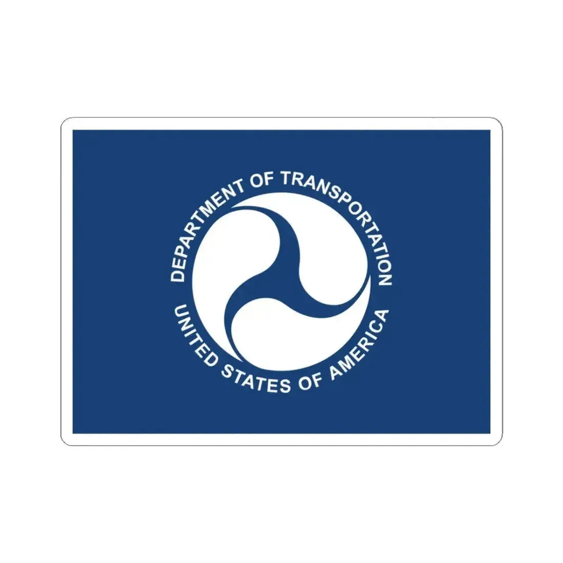 Flag of the United States Secretary of Transportation (United States) STICKER Vinyl Kiss-Cut Decal 3 Inch White - The Sticker Space