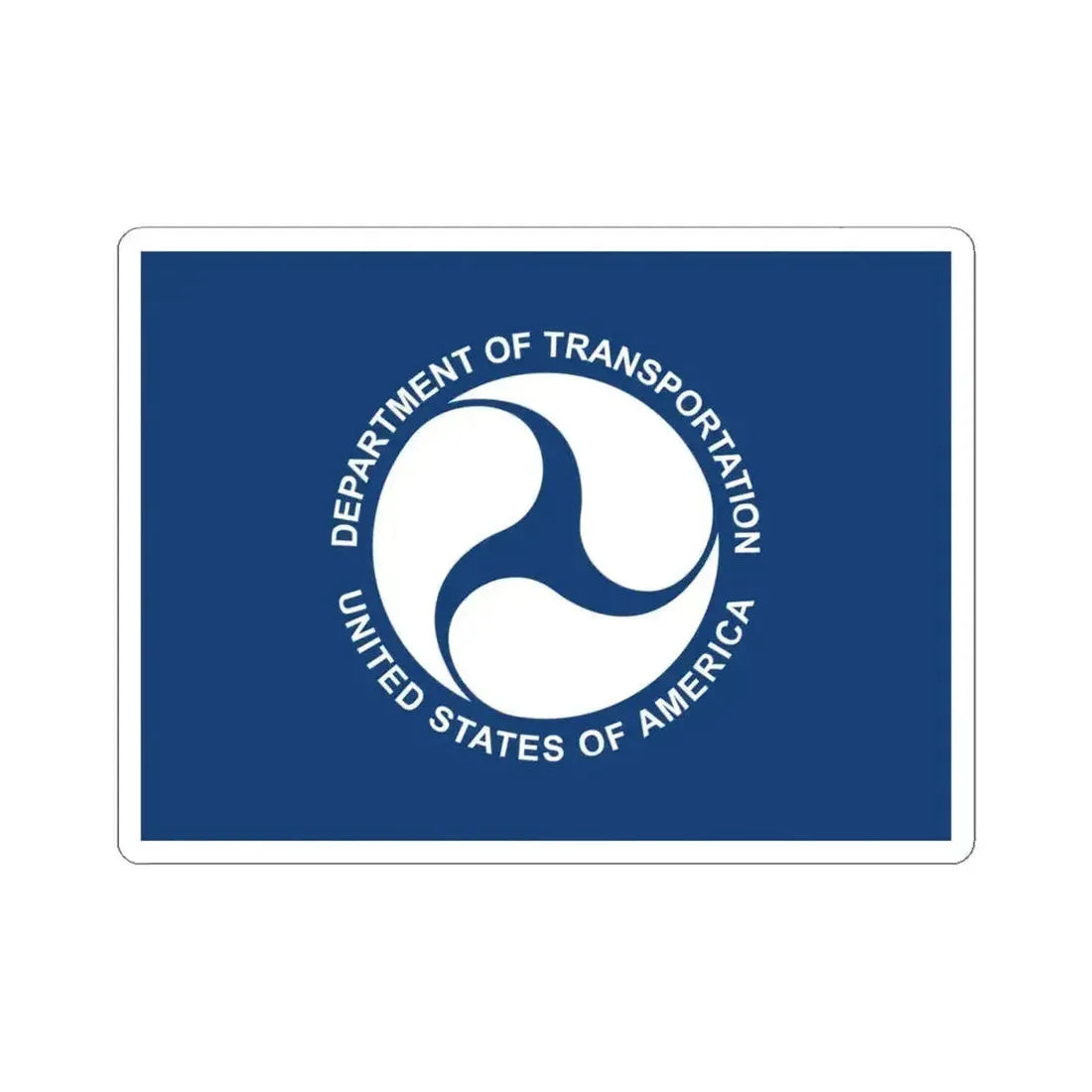 Flag of the United States Secretary of Transportation (United States) STICKER Vinyl Kiss-Cut Decal 4 Inch White - The Sticker Space