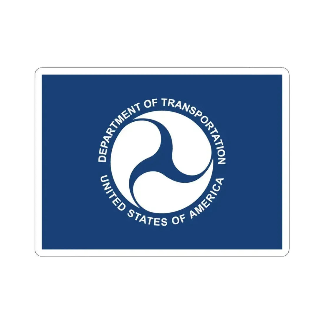 Flag of the United States Secretary of Transportation (United States) STICKER Vinyl Kiss-Cut Decal 6 Inch White - The Sticker Space