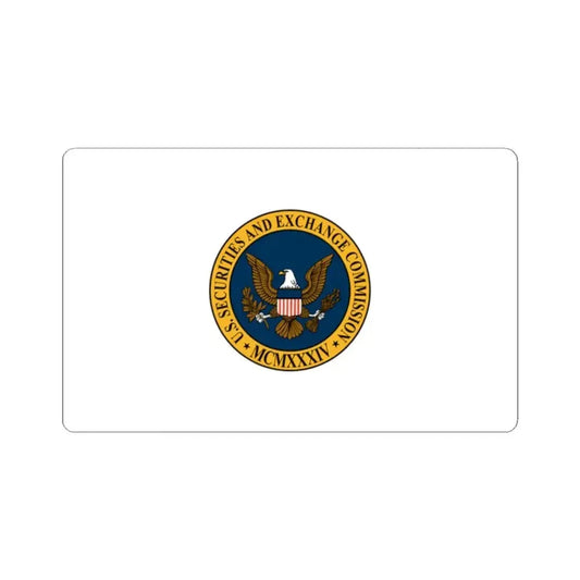 Flag of the United States Securities and Exchange Commission (United States) STICKER Vinyl Kiss-Cut Decal 2 Inch White - The Sticker Space
