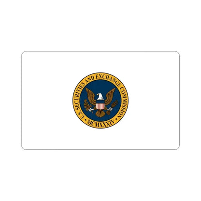 Flag of the United States Securities and Exchange Commission (United States) STICKER Vinyl Kiss-Cut Decal 3 Inch White - The Sticker Space