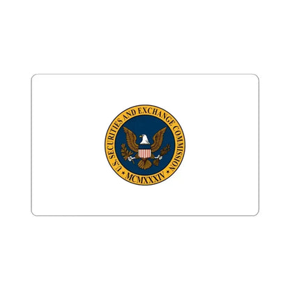 Flag of the United States Securities and Exchange Commission (United States) STICKER Vinyl Kiss-Cut Decal 4 Inch White - The Sticker Space