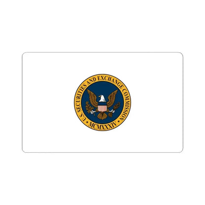 Flag of the United States Securities and Exchange Commission (United States) STICKER Vinyl Kiss-Cut Decal 6 Inch White - The Sticker Space