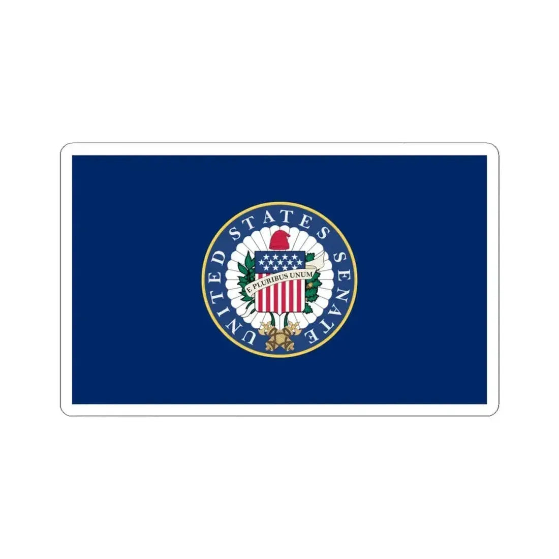 Flag of the United States Senate (United States) STICKER Vinyl Kiss-Cut Decal 4 Inch White - The Sticker Space